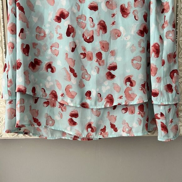 Zac & Rachel Top Womens Sz Large Petite Chiffon Tiered Flowy Tank Fairy - Picture 3 of 9